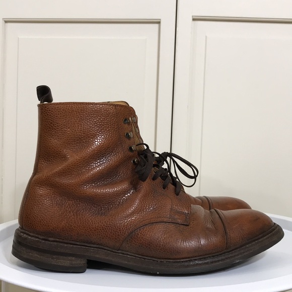 Crockett & Jones Men's Coniston Pebbled Full Grain Leather Boots Size 8 - Picture 8 of 13